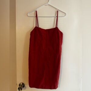 Australian brand Museum size xs linen dress red